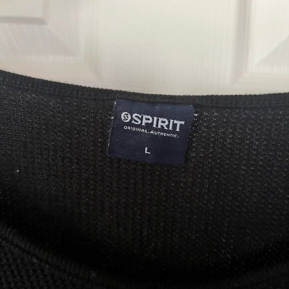 Spirit Jersey Nashville Waffle Knit Oversized Dolman Top Black Long Sleeve L - Picture 4 of 6